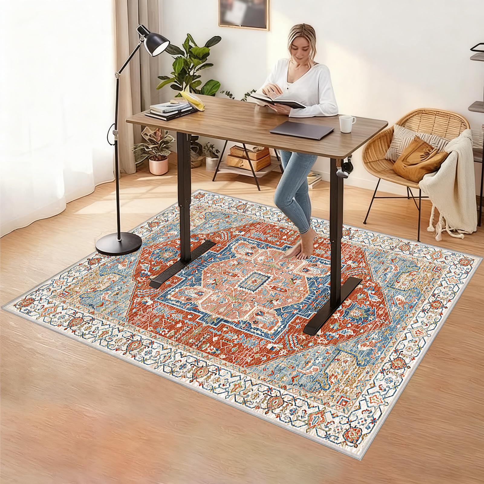 Heavy Duty Office Chair Mat for Carpet, Non Slip Floor Protective Mat for Chairs Mat Desk Chairmats Carpet Protector Chair Mat, Hard-Floor Chair Mats, Floor Mat for Office Chair 160 x 220 cm