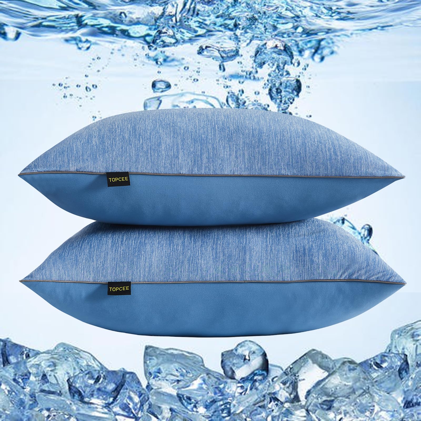 Topcee Cooling Bed Pillow King Size -2 Pack Down Filling Supportiv Pillows for Sleeping -Hotel Quality Pillows King Size Pillows Set of 2 for Back Side Stomach Sleepers(20"*36")