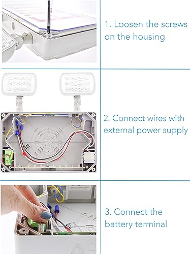 Miniatura 2 de Wet Location - Luz de emergencia LED para exteriores, resistente a la intemperie, con batería de respaldo, doble cara, CA 120 V277 V, certificado UL