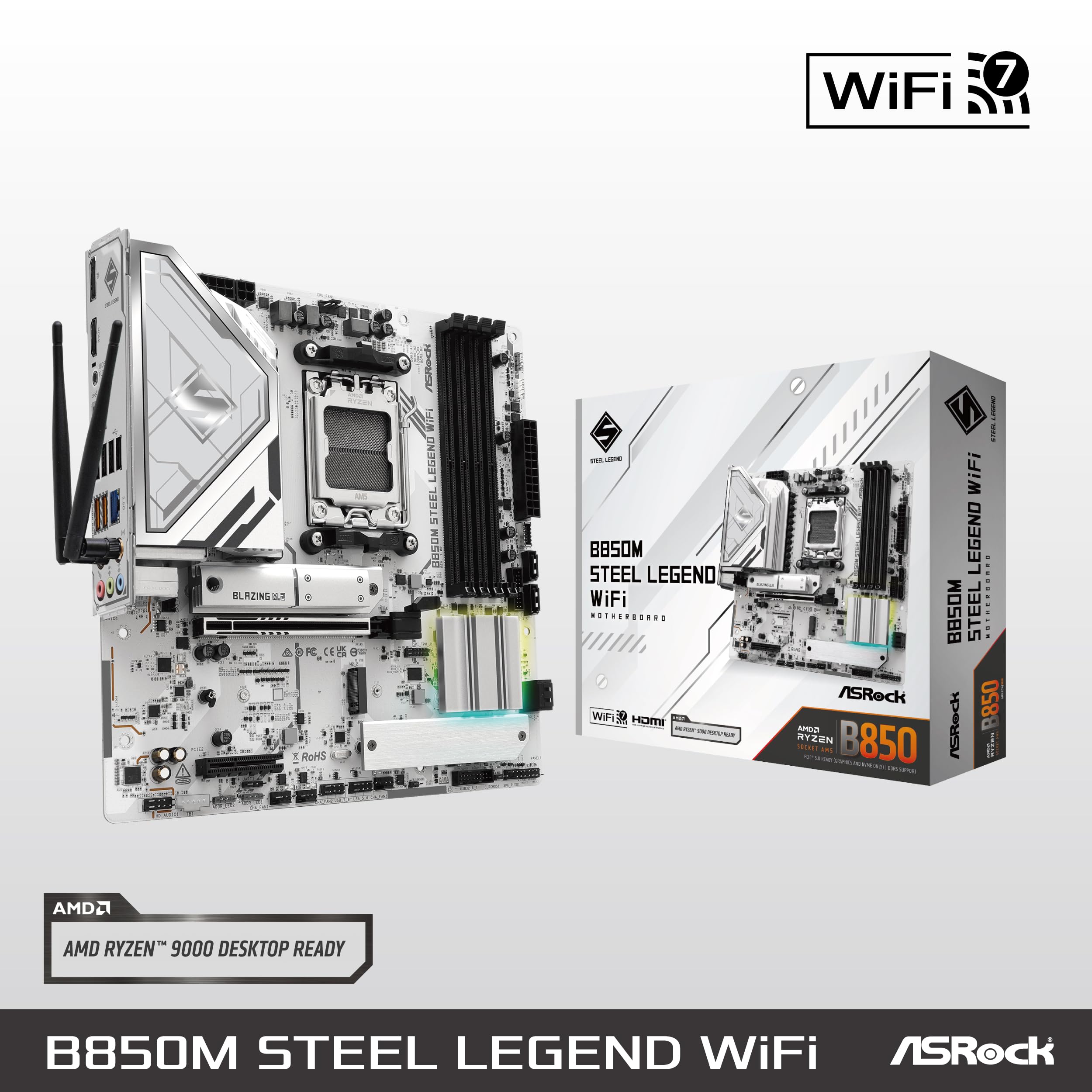 Amazon.co.jp: ASRock マザーボード B850M Steel Legend WiFi AMD