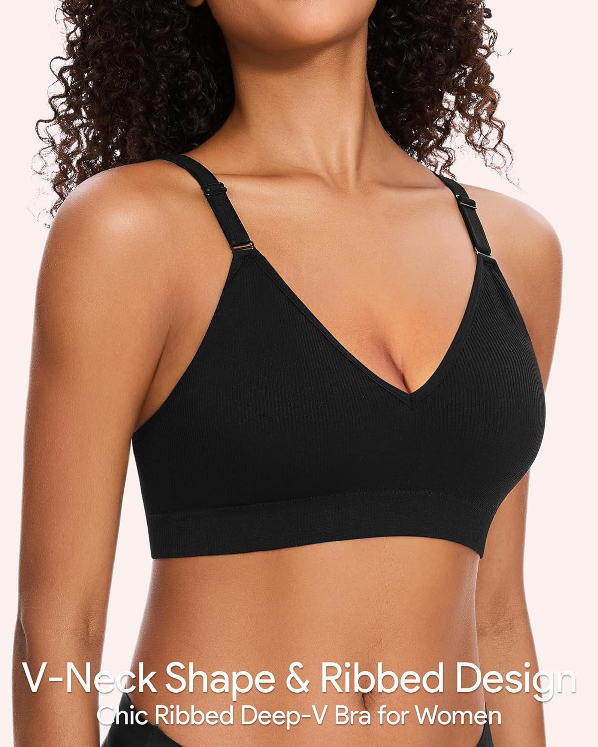 HBselect Wireless Bras for Women No Underwire, Women Comfortable Bras Seamless Padded Bras Everyday Sports Tshirt Bra - Image 4