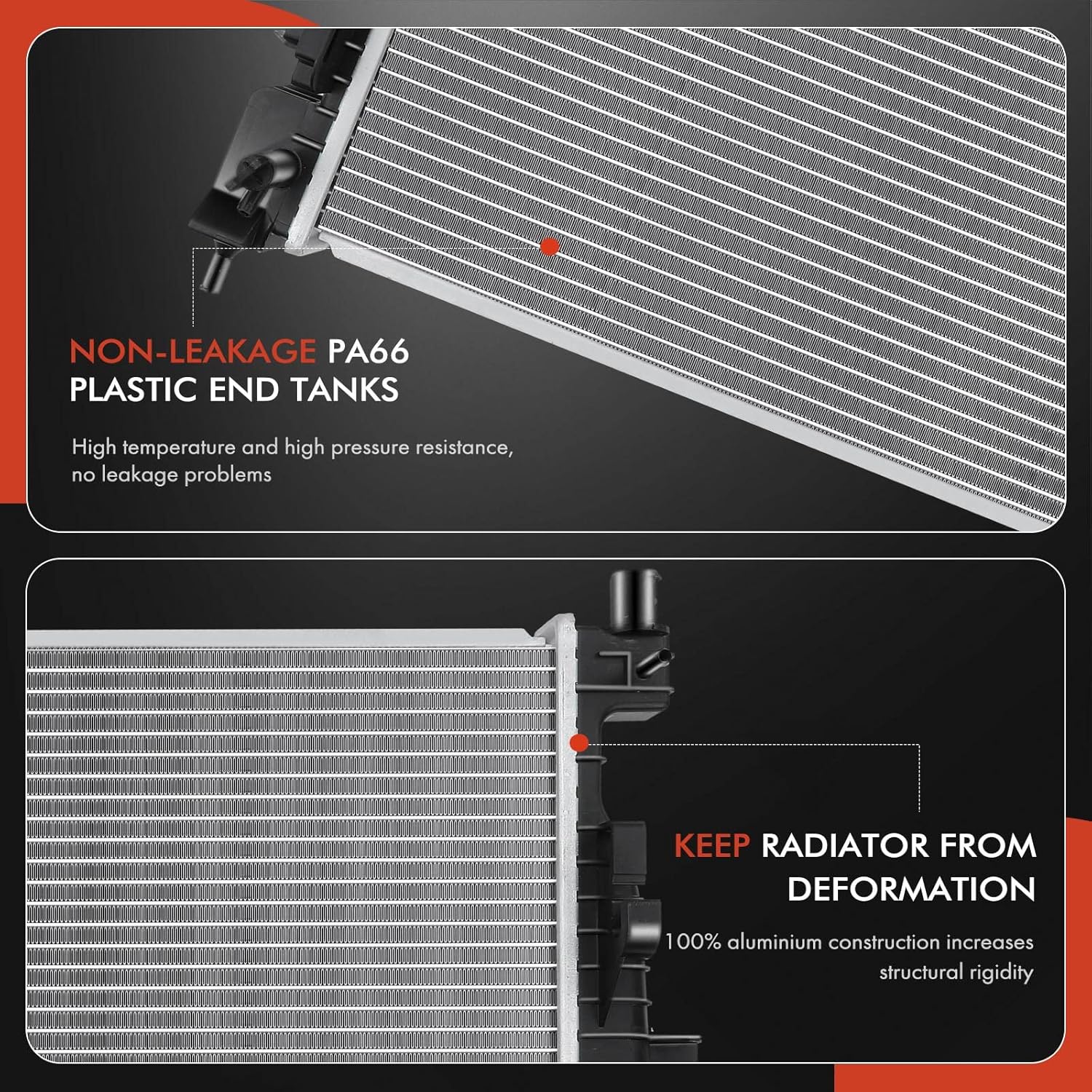 A-Premium Engine Coolant Radiator Compatible with Jeep Grand Cherokee 2016-2021 3.0L 3.6L, Grand Cherokee WK 2022 3.6L & Dodge Durango 2016-2021 3.6L, Auto Trans.