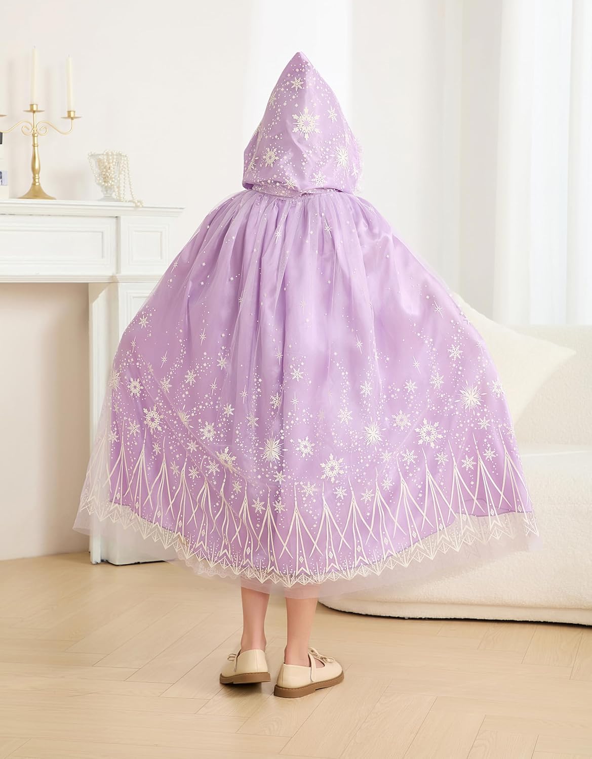 Girls Elsa Cape Kids Play Cloak Costume Girls Queen Princess Cape - Image 6