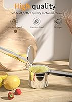 Vista 3 de Spaetzle - Ricer de patatas de acero inoxidable resistente para puré de patatas, herramienta de cocina con mango ergonómico, máquina Spaetzle