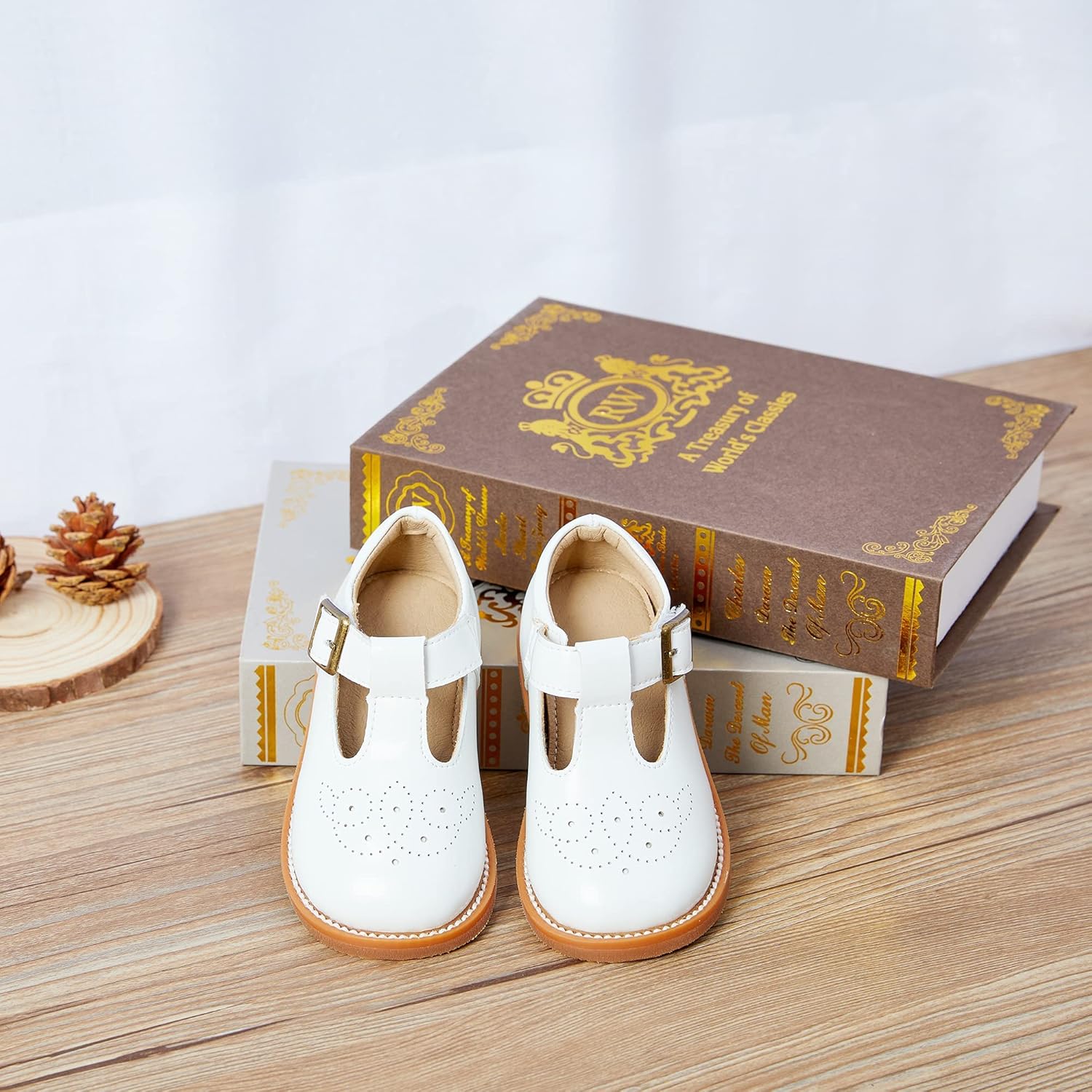 Kiderence Girls Flat Dress Shoes School Oxfords Marry Jane (Toddler/Little Kids)