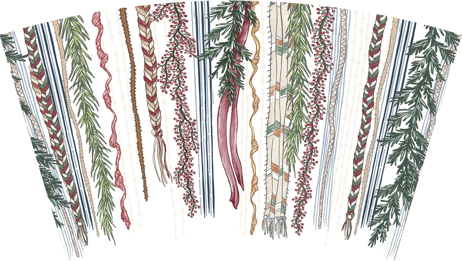 Tervis Christmas Holiday Garland Made in USA Double Walled Insulated Tumbler Travel Cup Keeps Drinks Cold & Hot, 24oz, Classic - Image 2