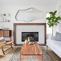 Vista 8 de Irregular Wall Mirror, 47"x25" Large Asymmetrical Mirrors with Gold Metal Frame, Cloud Shaped Mirror, Modern Abstract Mirrors for Living Room