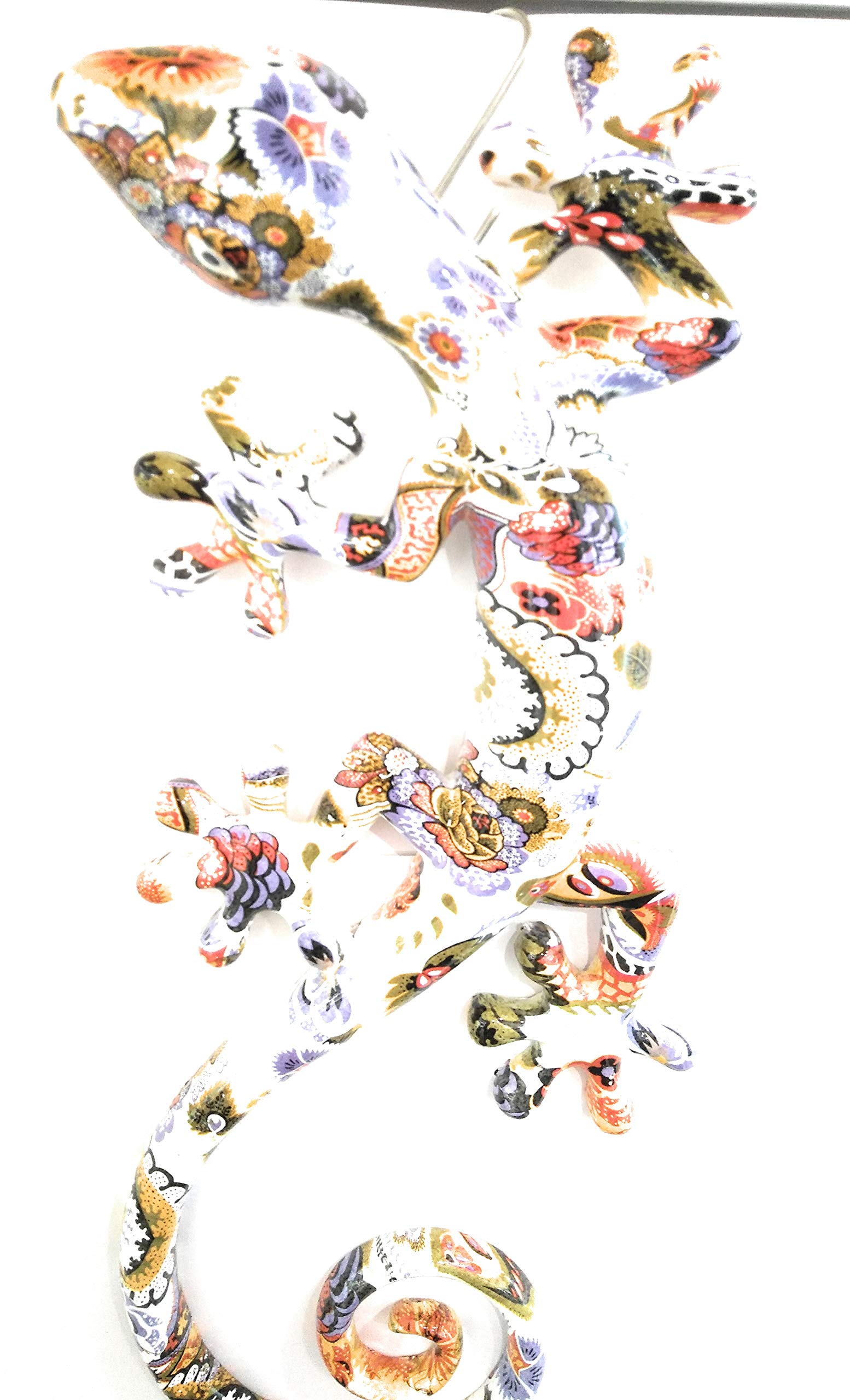 Salamandre résine TTGM A déco murale extérieure lézard 42x17cm