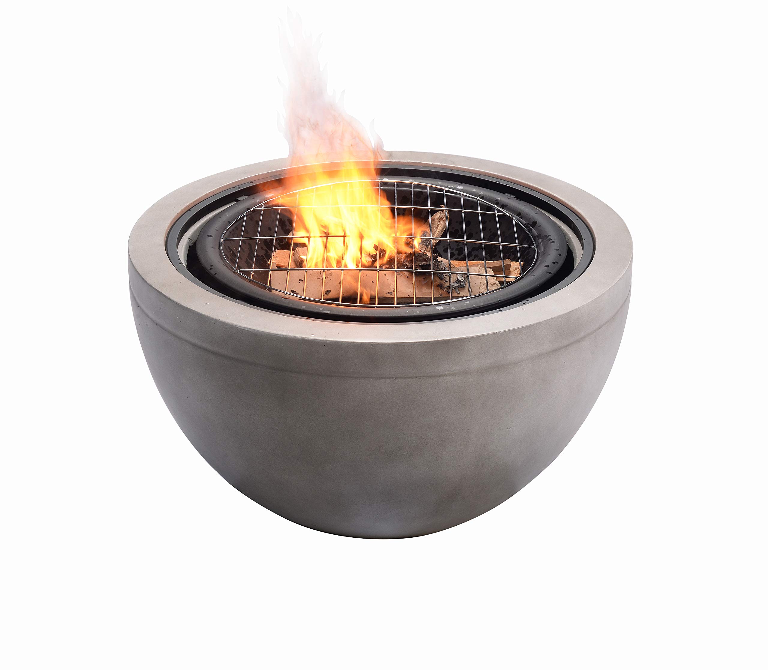 Teamson Home Garden Wood Burning Fire Pit, Outdoor Log Burner Firepit Bowl  u0026 Lid : Amazon.co.uk: Garden