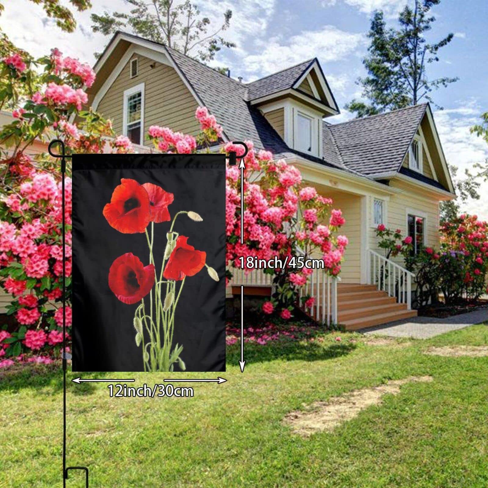 ARGOOFG Herbstblumen-Gartenflagge 30,5x45,7 Cm – Doppelseitig, Wetterfest, Für Hof & Veranda