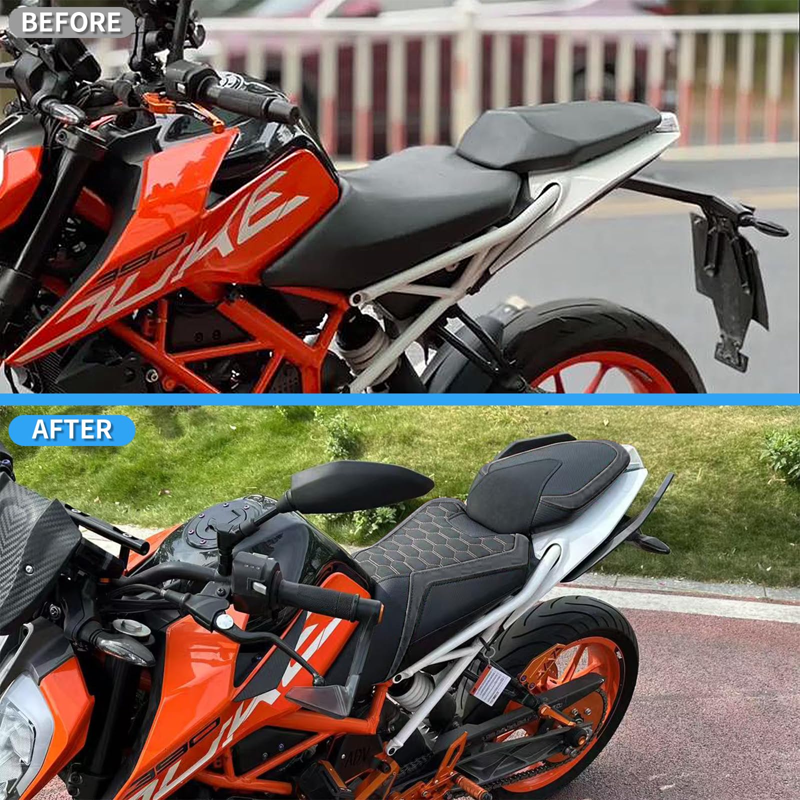 Amazon | GFARDMOTO モーターサイクル 助手席シート KTM 390/125/250