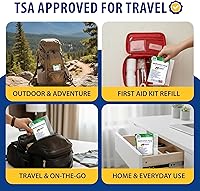 Vista 5 de Kit de primeros auxilios Suministros de recambio Paquete de medicamentos para rellenar kits pequeños o viajar