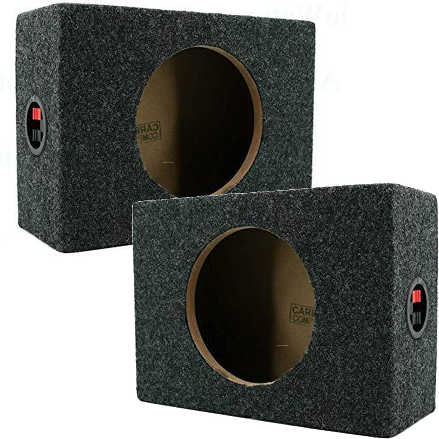 Dual 2X 65CB Inch Vented Enclosure Carpet Texture Ter