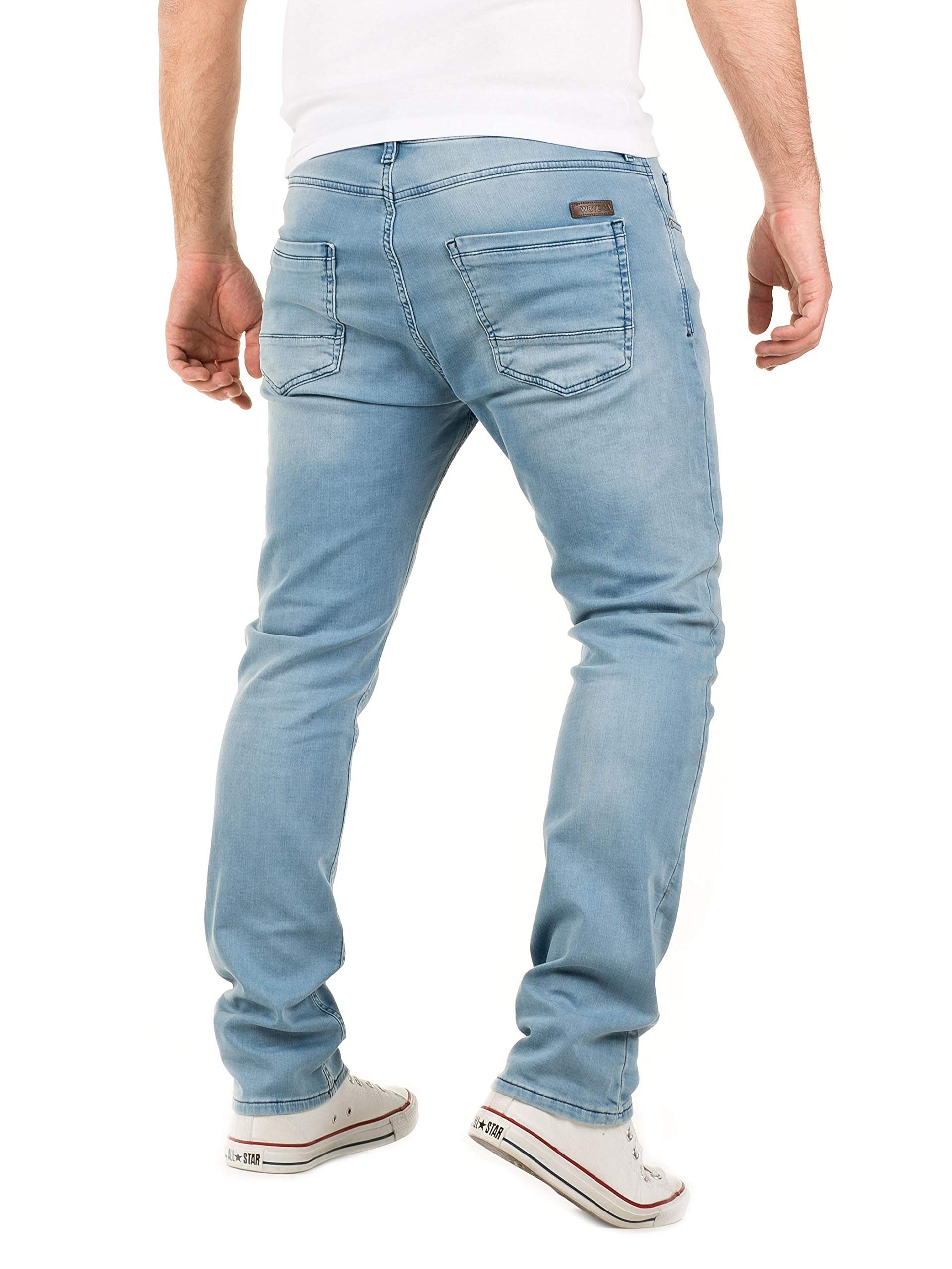 WOTEGA Noah - Vaqueros Hombre - Pantalones de chándal en Look Denim - Vaqueros Jogging Slim Hombre