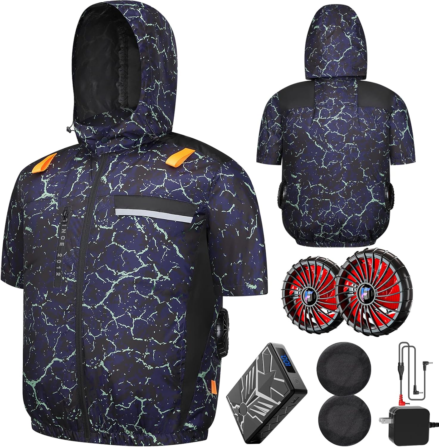 Amazon.co.jp: 46V 空調作業服 ファンバッテリーセット 超高出力