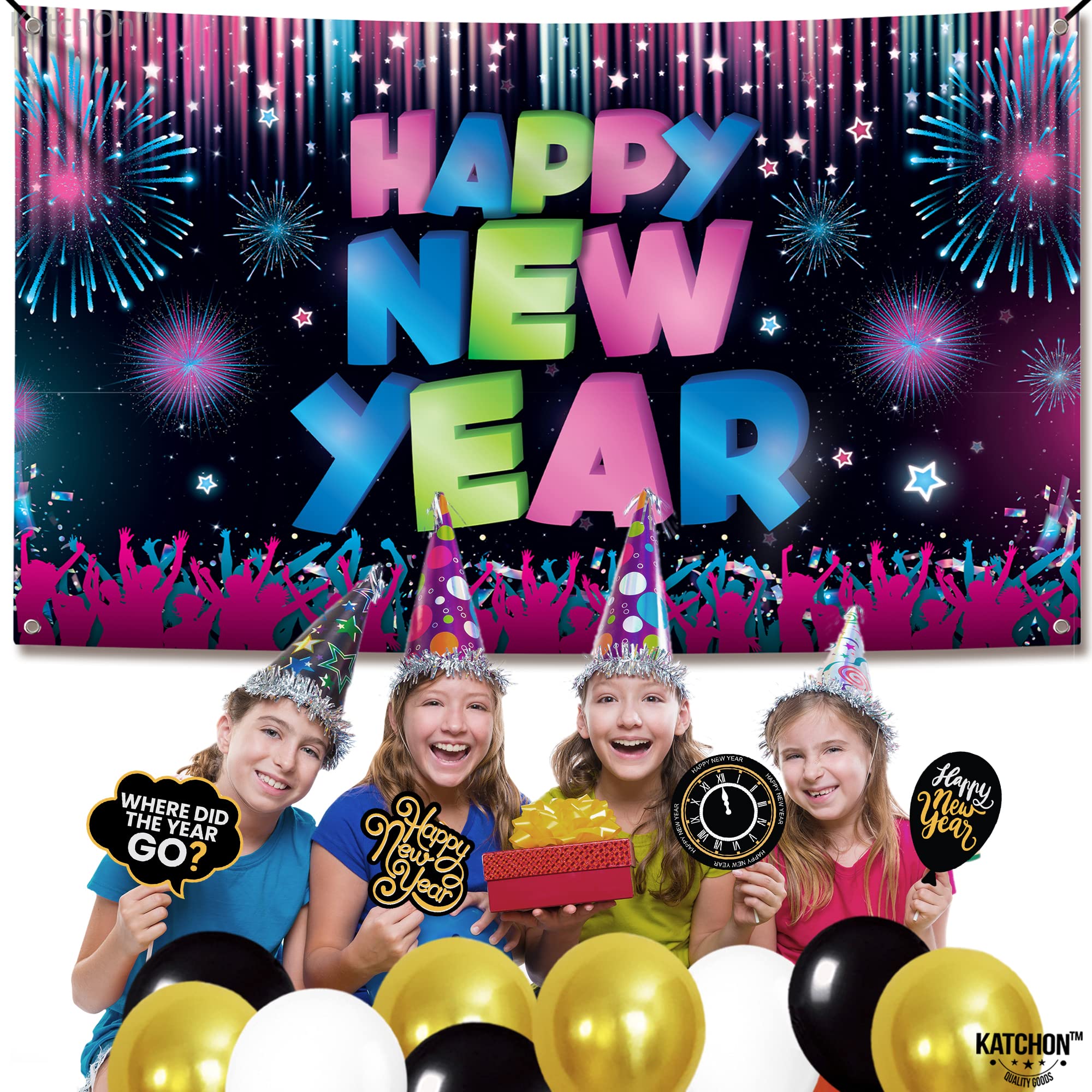 Snapklik.com : XtraLarge Neon Happy New Year Banner - 72x12 Inch New ...
