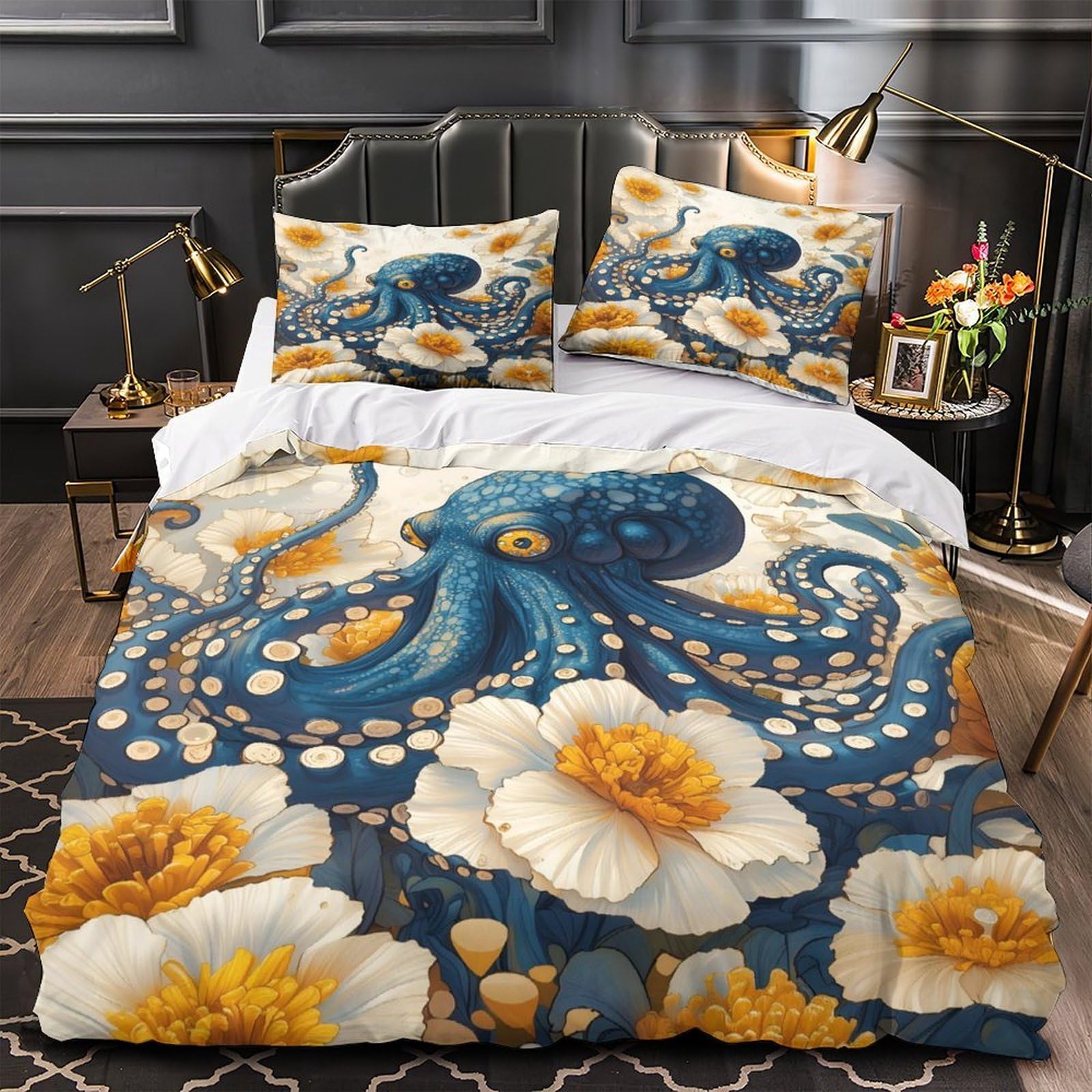 Housse de couette dinosaure microfibre résistante et douce 200x200 cm