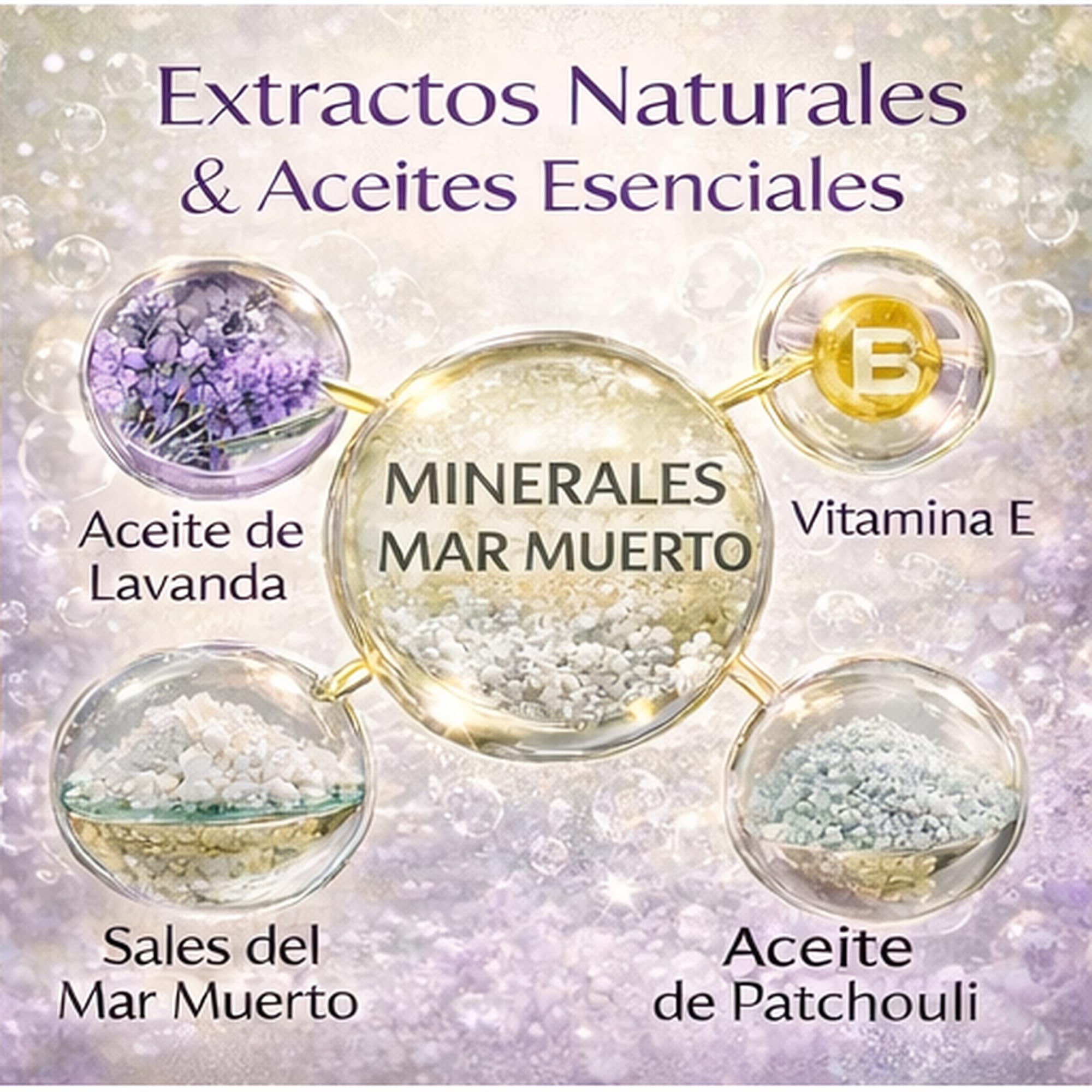 Health & Beauty Exfoliante Corporal del Mar Muerto con Extracto de Lavanda y Pachulí – Sales Minerales Naturales – Scrub Corporal Hidratante y Renovador – 450 g