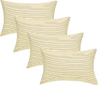 Vista 43 de JELLYMONI - Juego de 2 fundas de almohada de algodón 100% natural a cuadros, color blanco con cuadrícula negra, patrón geométrico estampado