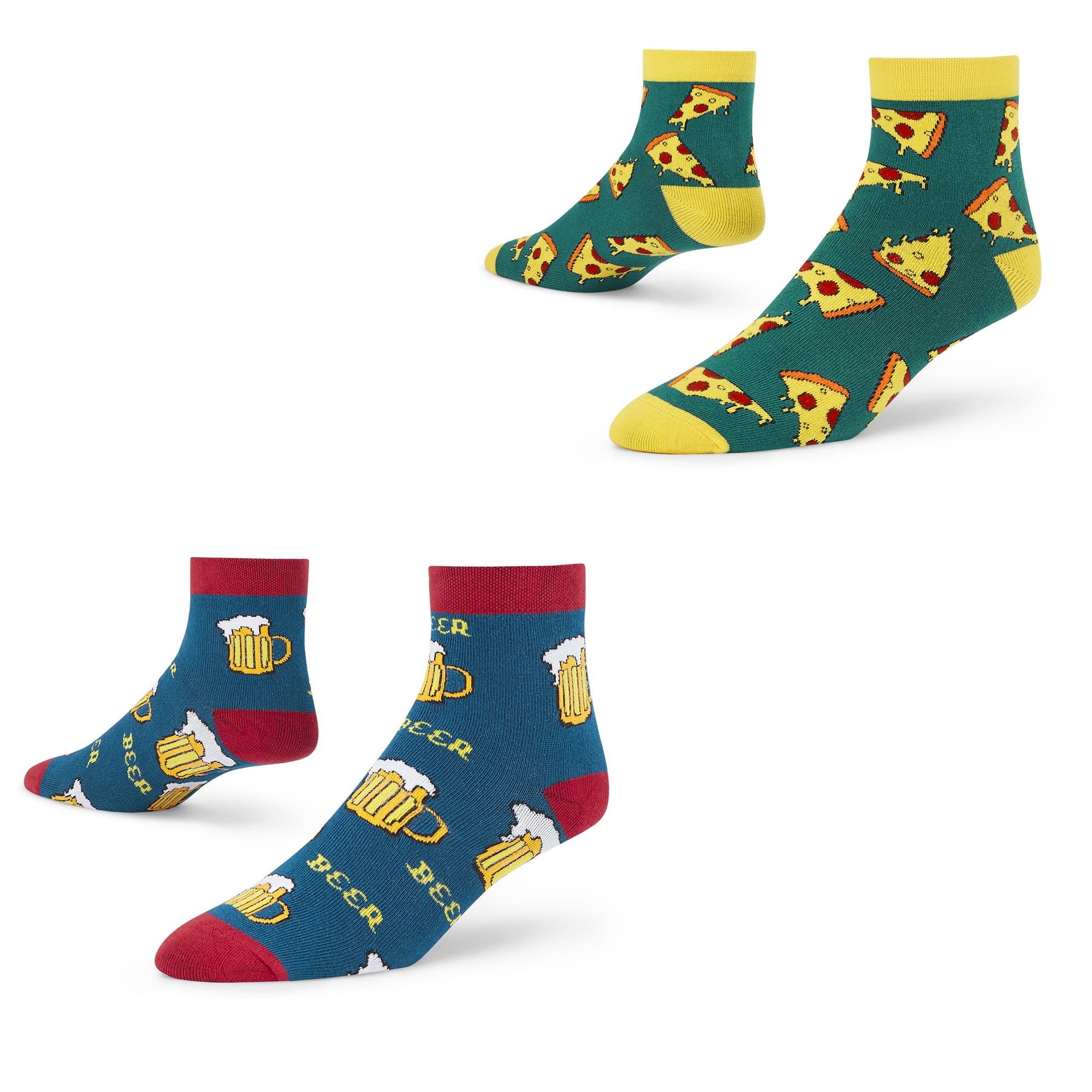 Men's and Women's Combed Cotton Ankle Length Socks (Pack of 2) (Multicolour, Free Size)