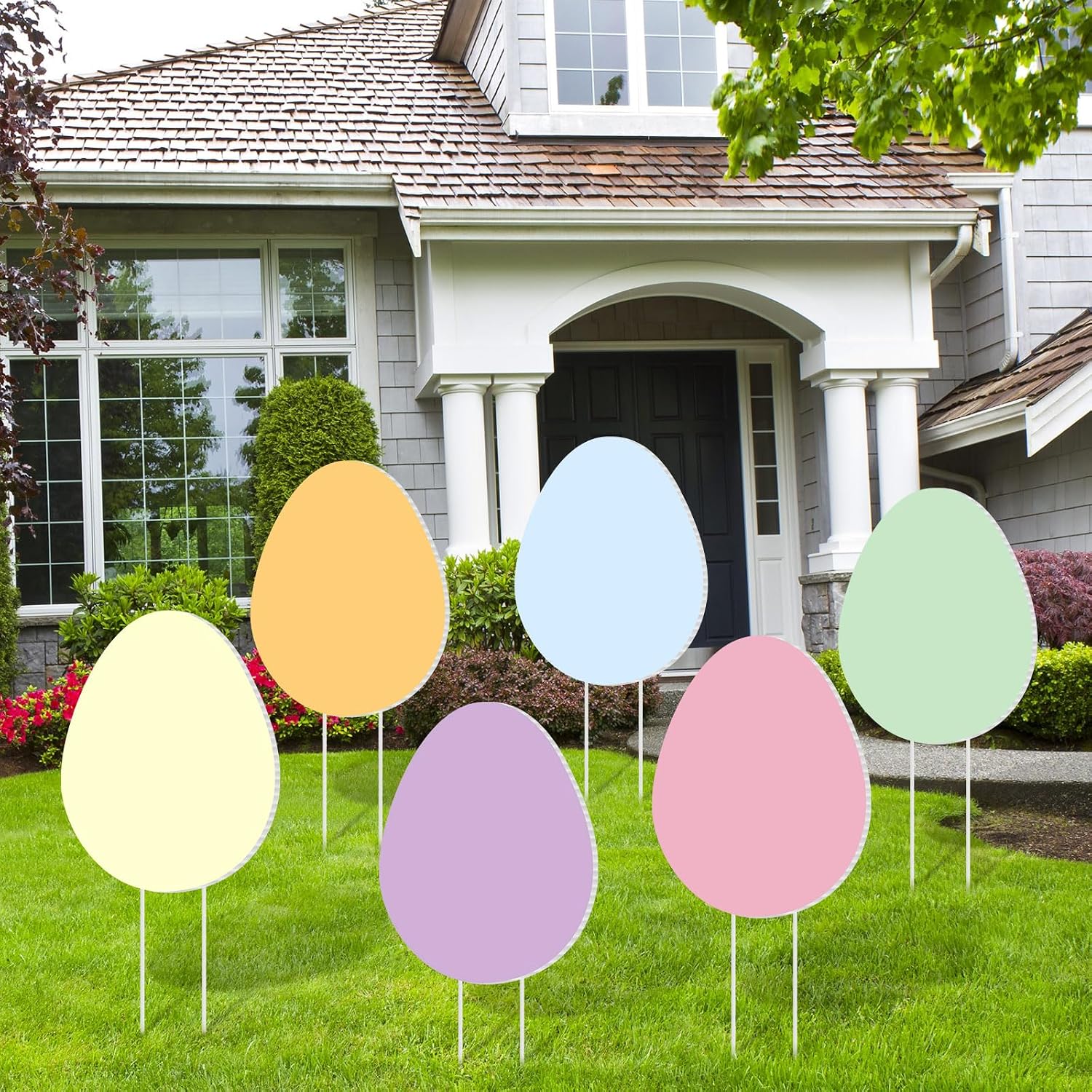 Amazon.com : Memorywuu 6 Pcs Easter Eggs Yard Sign for Outdoor Lawn ...