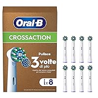 Oral-B Testine Di Ricambio per Spazzolino Elettrico, 8 Testine Oral B Pro Cross Action