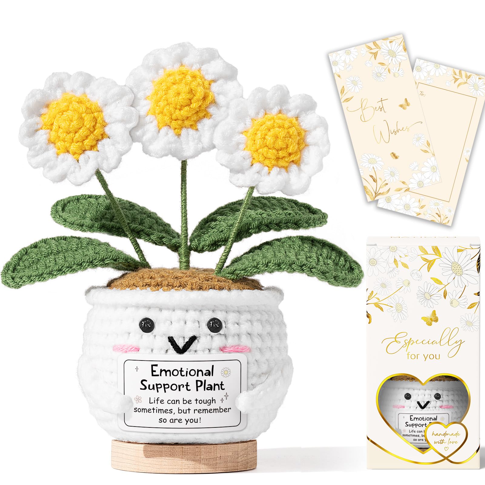 Amazon.com: Emotional Support Crochet Positive Daisy Flower Get