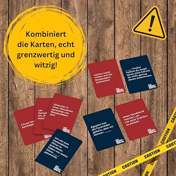 HUCH! Real Limit Value Party Games from 18 Years, Card Games for Adults, Party hit, Forms Fun or Borderline Combinations of Text Cards, German Edition, for 3+ Players from 18 Years