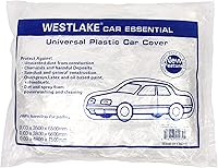 West Lake Universal Clear Disposable Car Cover for SUVs, Sedans, Sports & Antique Cars - Fits Up to 22' x 12' - Reusable Dust, Rain & UV Protection