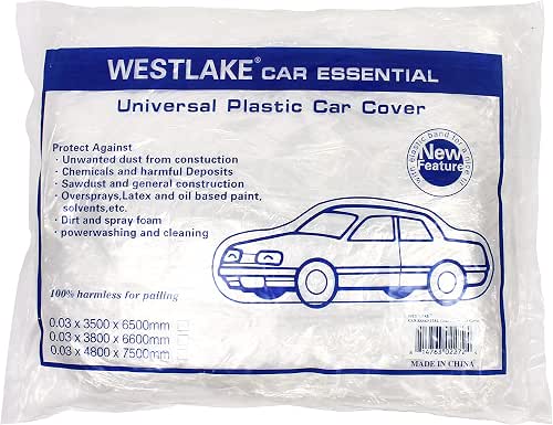 West Lake Universal Clear Disposable Car Cover for SUV, Sedan,