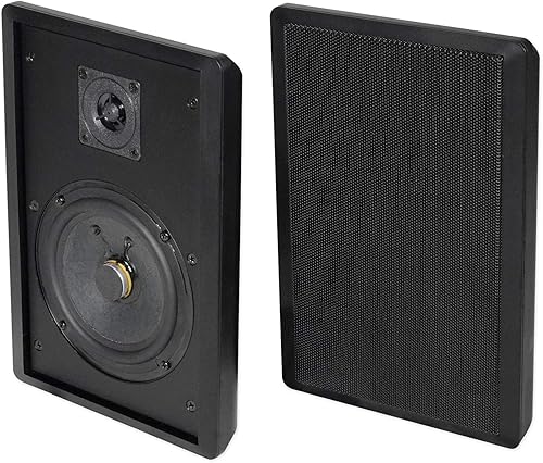 Miniatura 2 de Rockville Par Rock Slim 70B Negro 5.25" 70V Altavoces de pared de restaurante comercial