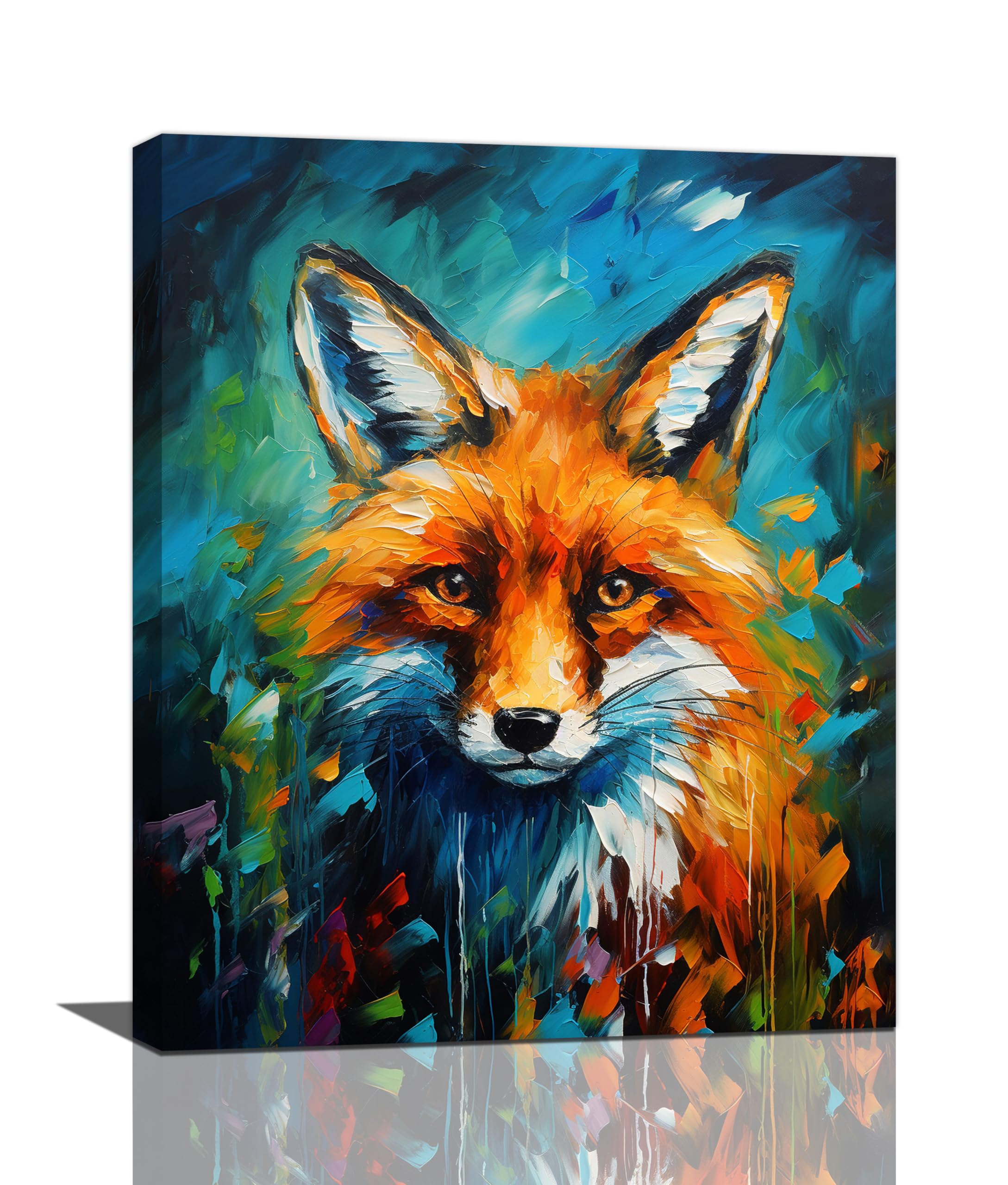 LMYSXAOZ Banksy Fox Wall Art - Canvas Prints & Framed Artwork Home Office Decor 16"x20"