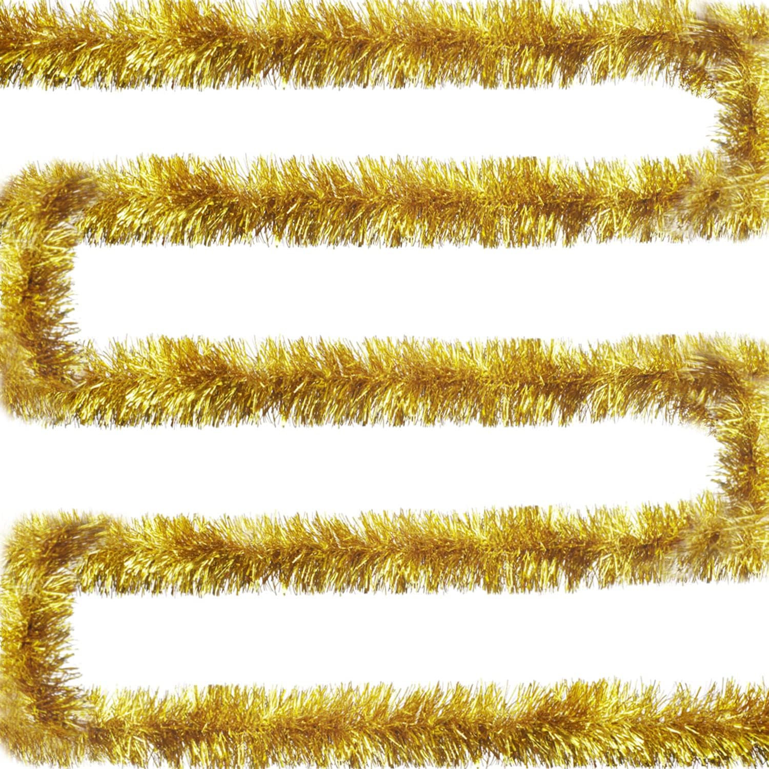 Jishi 50 FT Christmas Garland Gold Tinsel Garland Christmas Tree Decorations – Non-Lit Xmas Holiday Decor Outdoor Indoor Home Garden Outside Wedding Party Artificial Thick Gold Decorative Garland Jishi 50 FT Christmas Garland Gold Tinsel Garland Christmas Tree Decorations – Non-Lit Xmas Holiday Decor Outdoor Indoor Home Garden Outside Wedding Party Artificial Thick Gold Decorative Garland