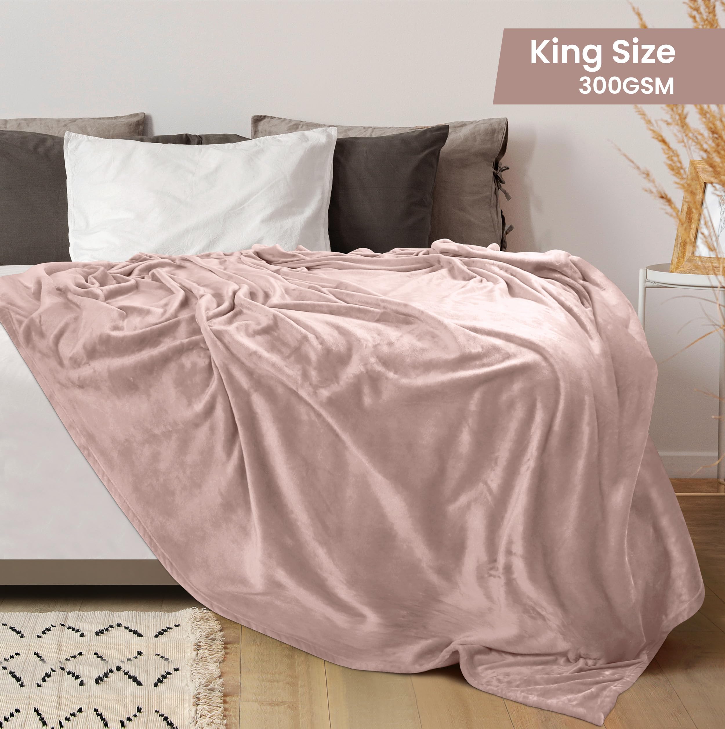 Amazon.com: Utopia Bedding Fleece Blanket King Size Rose Pink