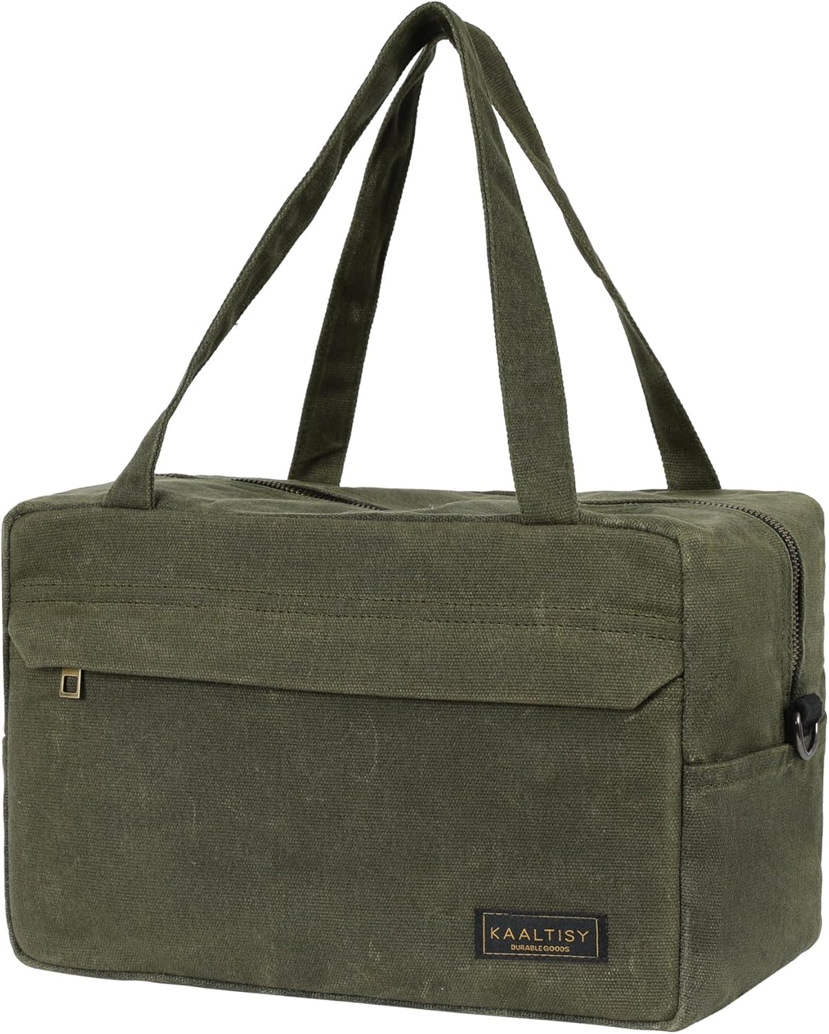 Canvas Tool Organizer Bag, Heavy Duty 16oz Waxed Canvas Garden Hand Tools Tote - with 6 Inside Slots & 1 Large Storage Capacity, Hand Tools Bag for Gardening Carpentry Tools | 15.5" x 9" x 9"