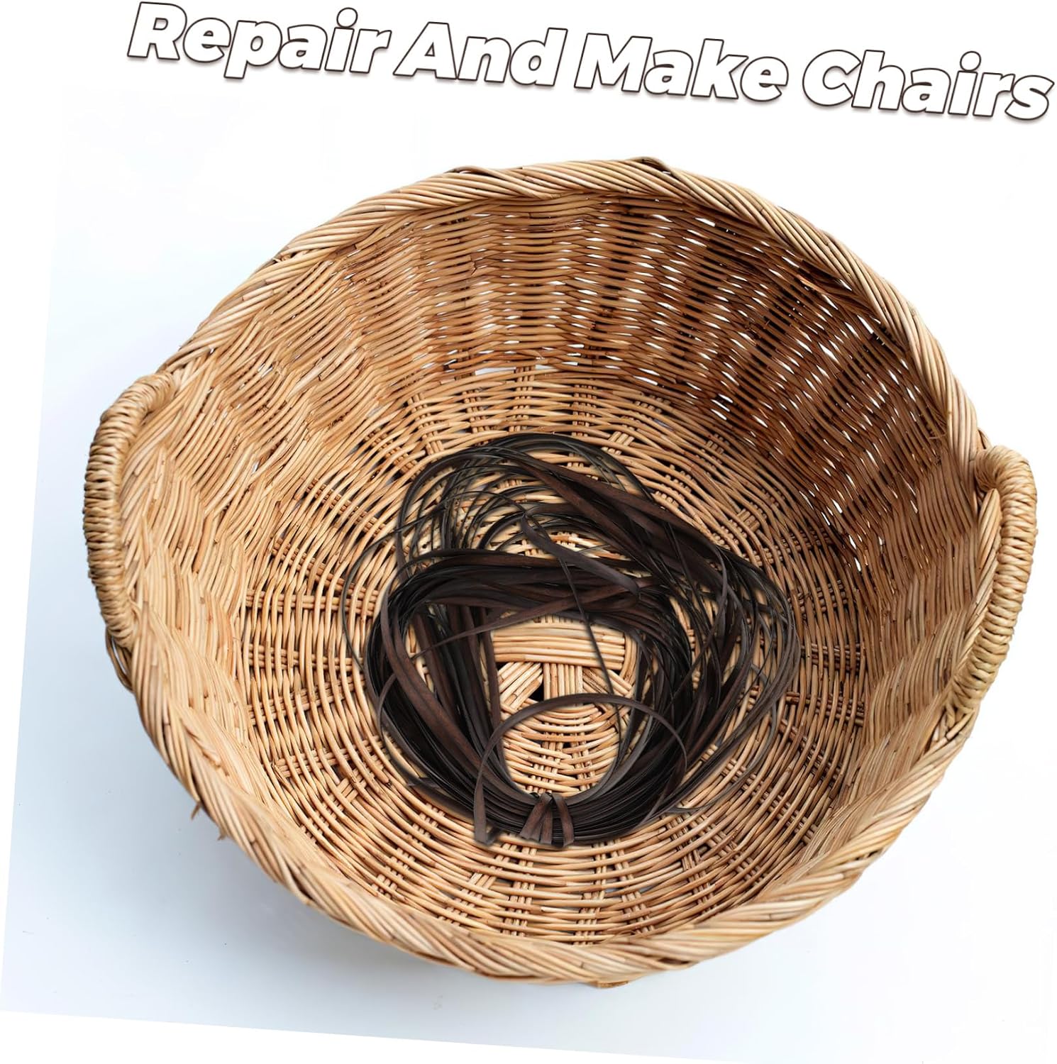 TEHAUX 1roll Plastic Rattan Repair Material for Furniture Chairs Tables Baskets Versatile Weaving Supply for Creative Home Projects Made Pe Material