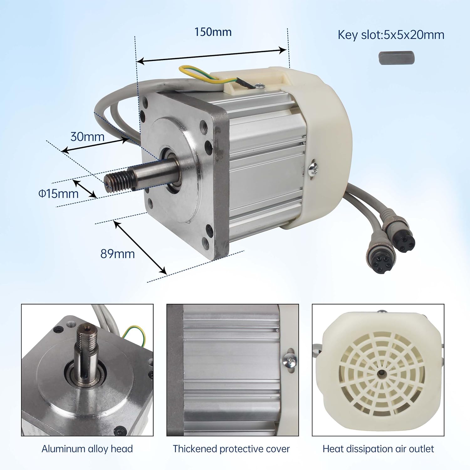 RATTMMOTOR 1500W Permanent Magnet DC Brushless Servo Motor 200-5000RPM 5.02N.m+Servo Motor Speed Controller for Woodworking Machine/Lathe/Drilling and Tapping Machine/Reducer/Belt Sander (110V)