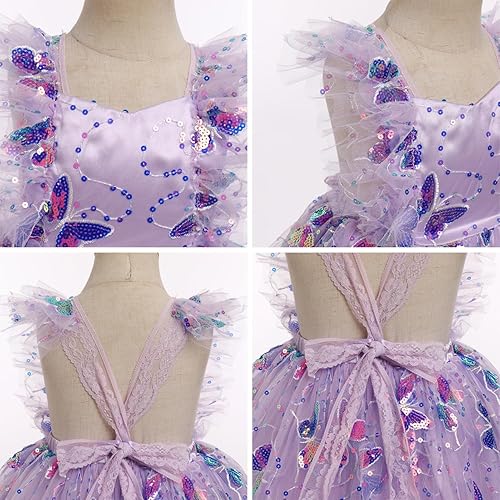 Miniatura 6 de Vestido para sesión de fotos de fiesta de cumpleaños con espalda descubierta para bebé, niña, mariposa, fresa, volantes, princesa, pastel, fiesta de