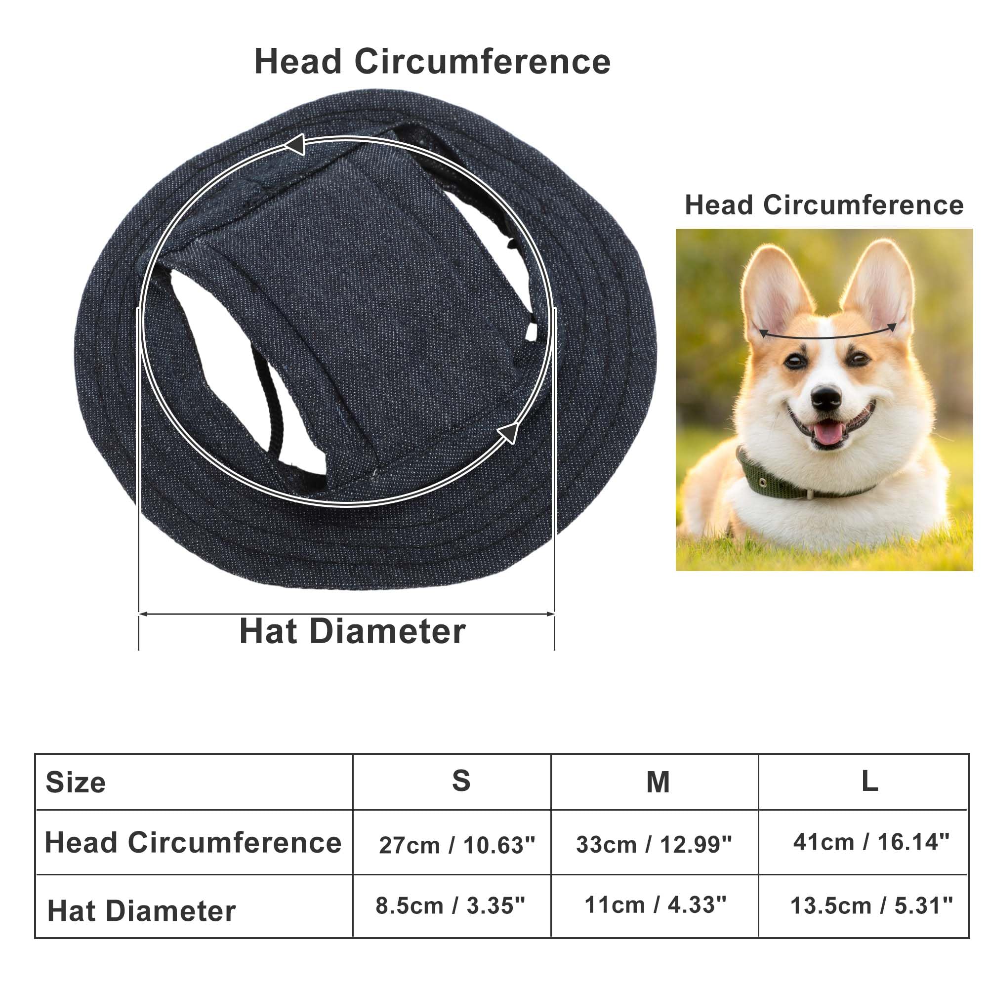 Cappellinono Da Sole Per Cani Regolabile Con Fori Per Orecchie Baseball Estivo Per Animali Domestici Visiere Protezione Solare All'aperto Blu scuro M