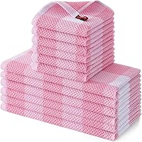 Vista 15 de Homaxy - Juego de toallas y paños de cocina, 12 x 12 y 13 x 28 pulgadas, juego de 8 toallas de cocina de 100% algodón, de punto gofre, a cuadros