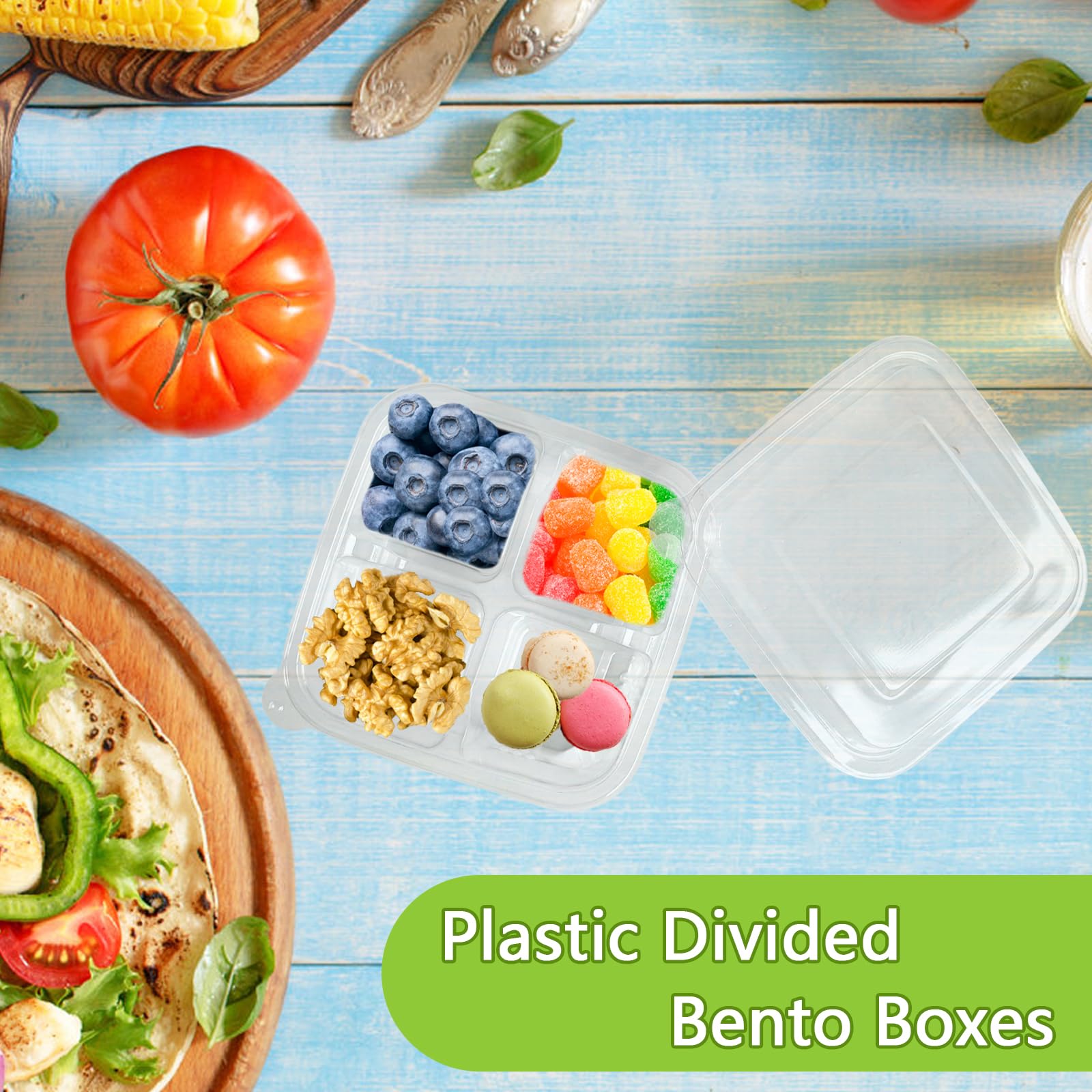 Small Container Bento Snapklik.com : Qyyiguf 50 Pack Clear Bento Snack Food Containers,4 ...
