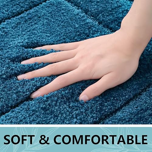 Miniatura 96 de Buganda Alfombras de baño, 24" x 16", Alfombras de baño de microfibra suaves y absorbentes, Alfombra de ducha esponjosa antideslizante, Alfombras de