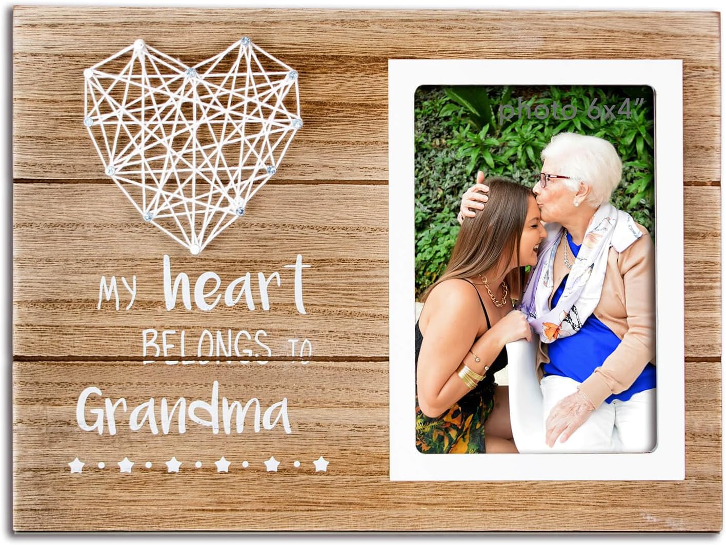VILIGHT I Love Grandma Picture Frame for Grandmother New Grandma 4x6 In | My Heart Belongs to Grandma Frame, Me and Grandma Frame, Grandma Birthday Gift from Grandkids,First Grandma Picture Frame