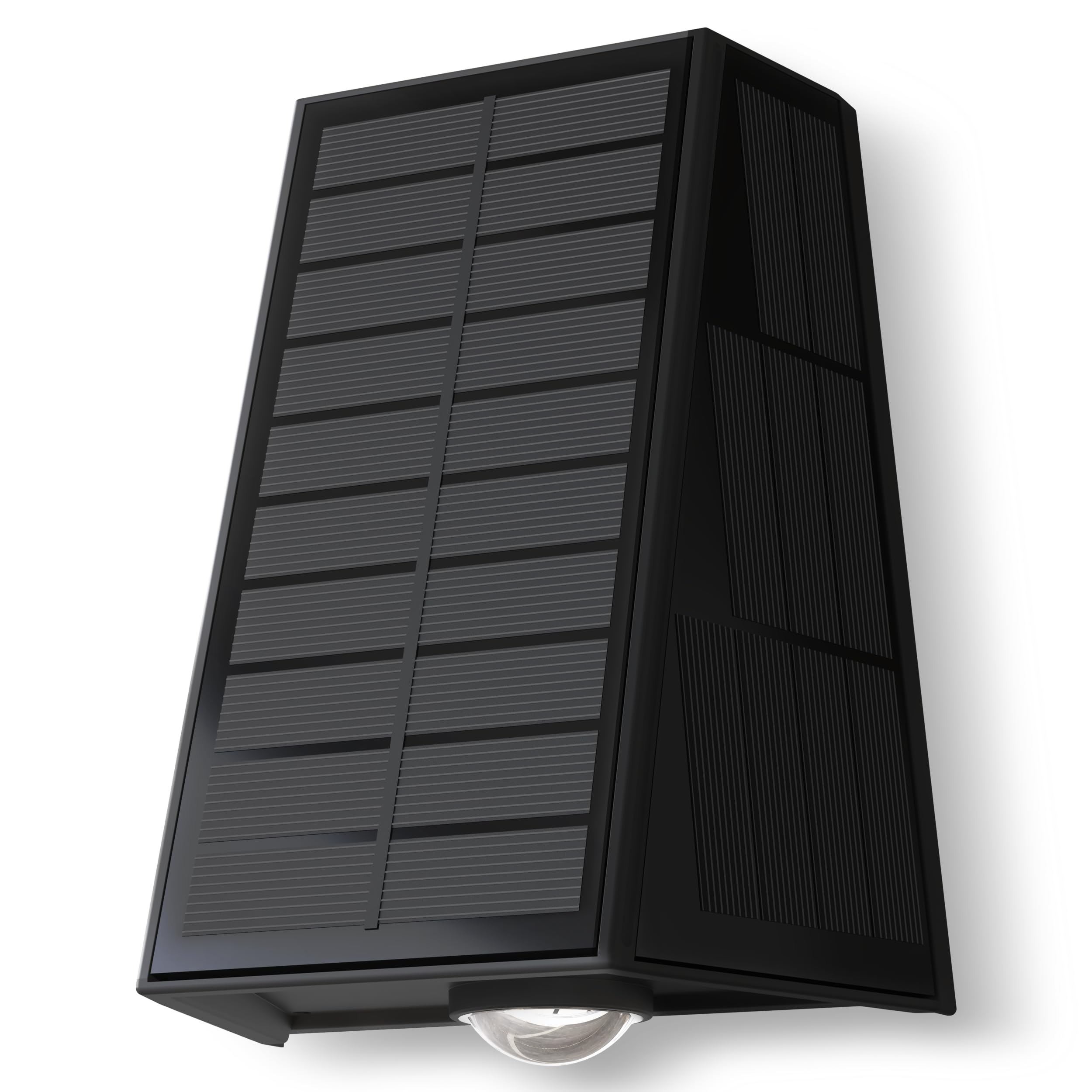 CALEX - Matera Solar Wall Light, Up & Down Outdoor Lighting, Solar Powered Garden Lamp, Waterproof, Black