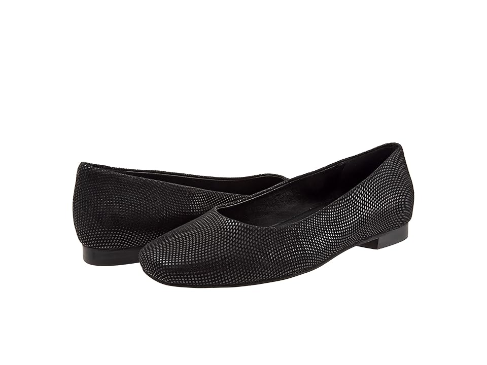 Trotters Honor (Black Mini Dot) Women's Shoes INTERNATIONAL SHIPPING