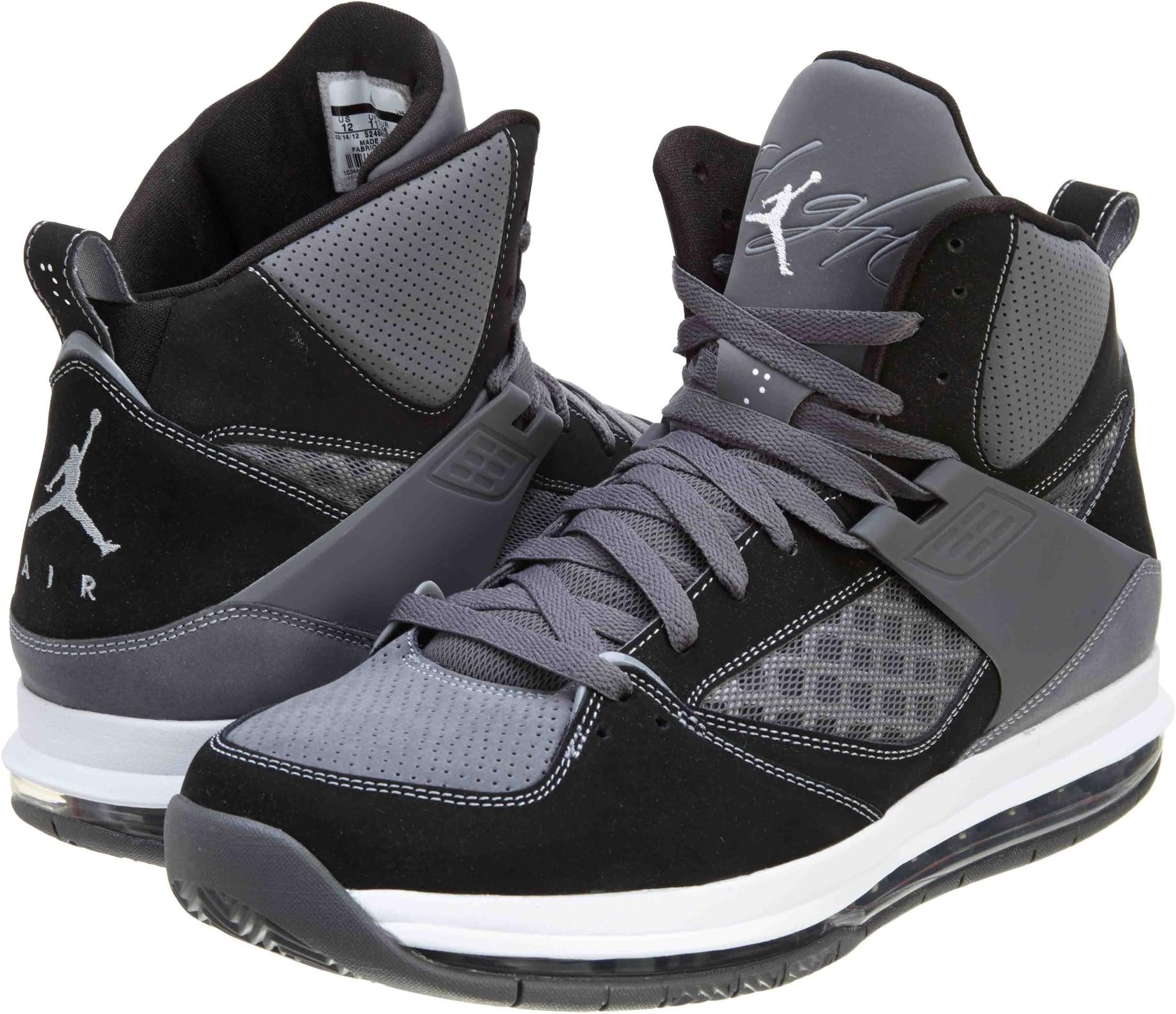 Jordan Air Flight 45 High Max Black Stealth Dark Grey Mens Basketball