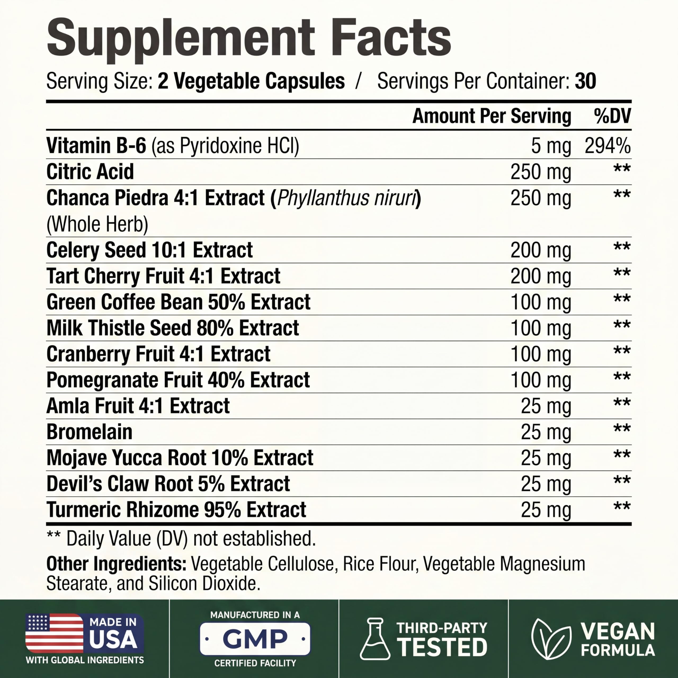 Uric Acid Support Supplement 14-in-1. Green Coffee Bean & Tart Cherry 60 Ct — Amazon image 2