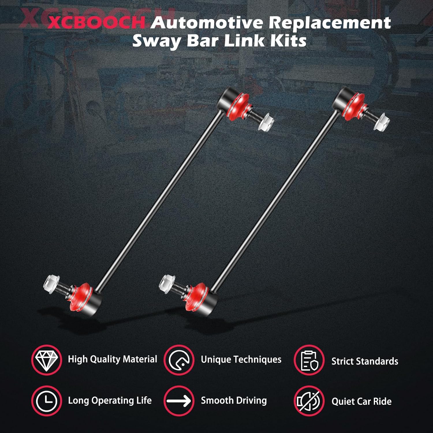 K750188 K750189 Front Sway Bar Links Compatible with Chevy for Equinox 2008-2017, for GMC for Terrain 2010-2017, for Saturn for Vue 2008-2010, for Suzuki for XL-7 2007-2009