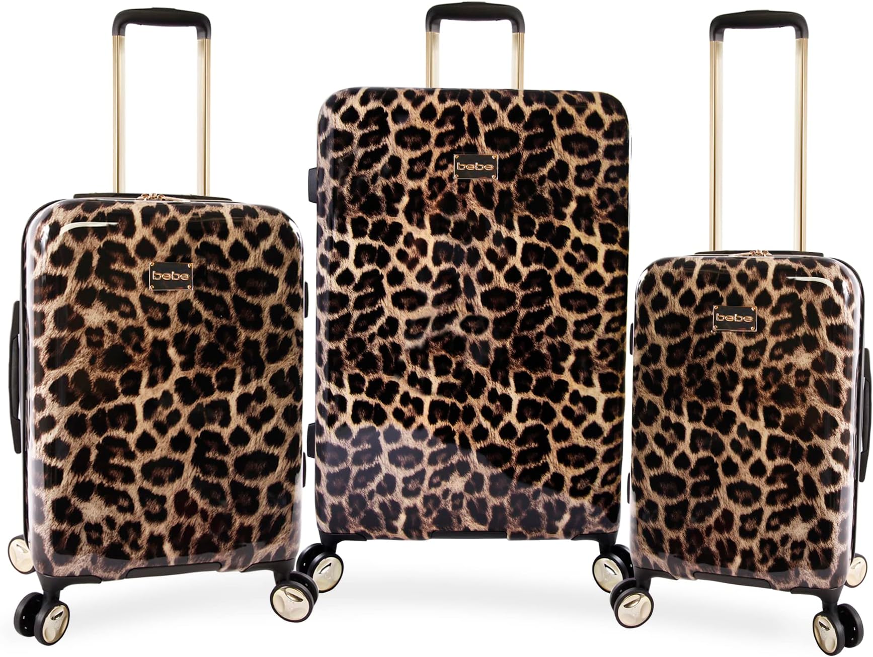 Women's Adriana Spinner Luggage, Leopard, 3pc Set (21" 25" 29")