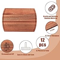 Vista 3 de Patelai 12 Pack Large Cutting Boards Bulk Wooden Kitchen Chopping Boards for Crafts DIY Wedding Housewarming Gift(Walnut Wood,12 x 16 Inch)